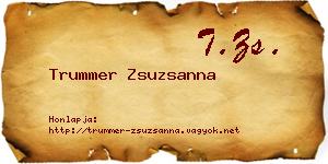 Trummer Zsuzsanna névjegykártya